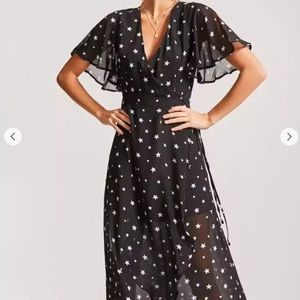 Forever 21 Star Print Wrap Dress